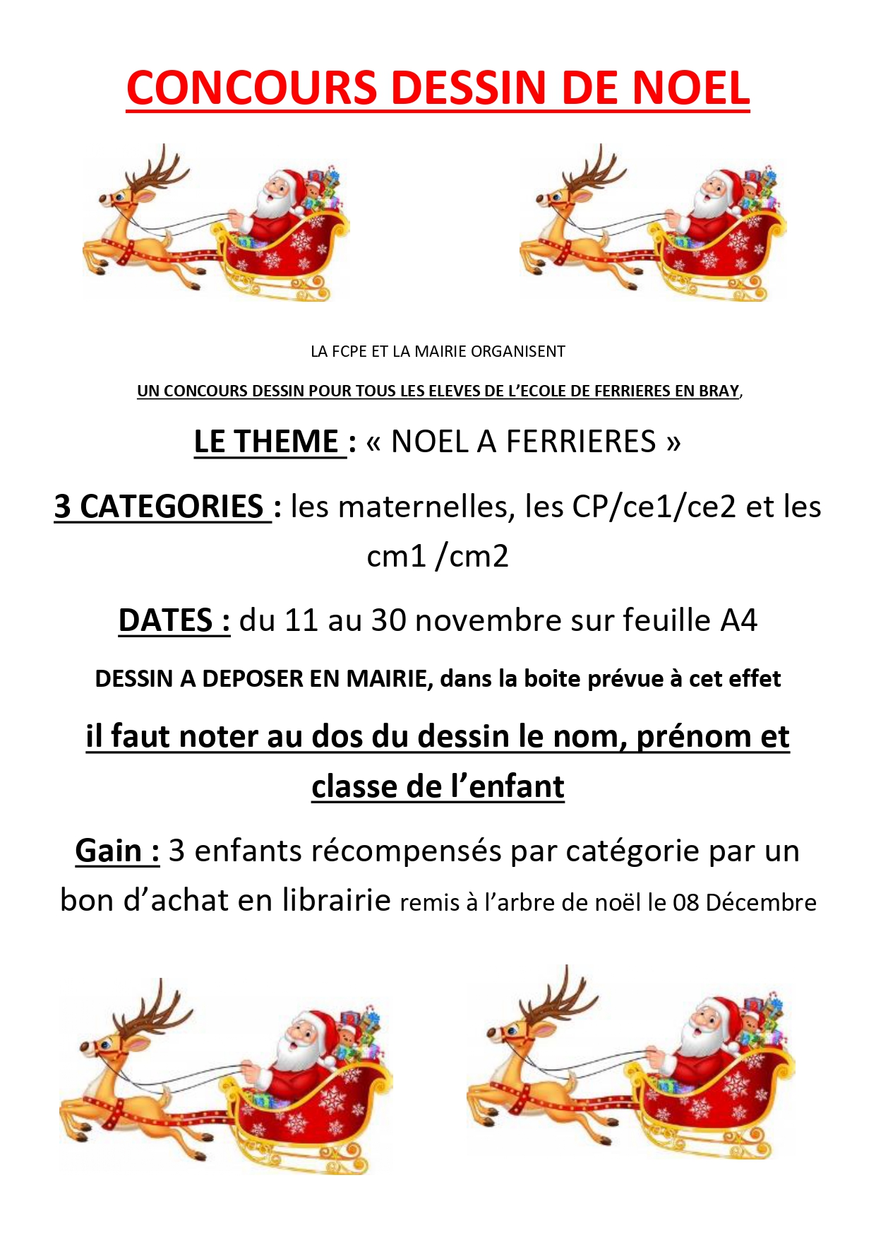 Affiche concours de ddessin