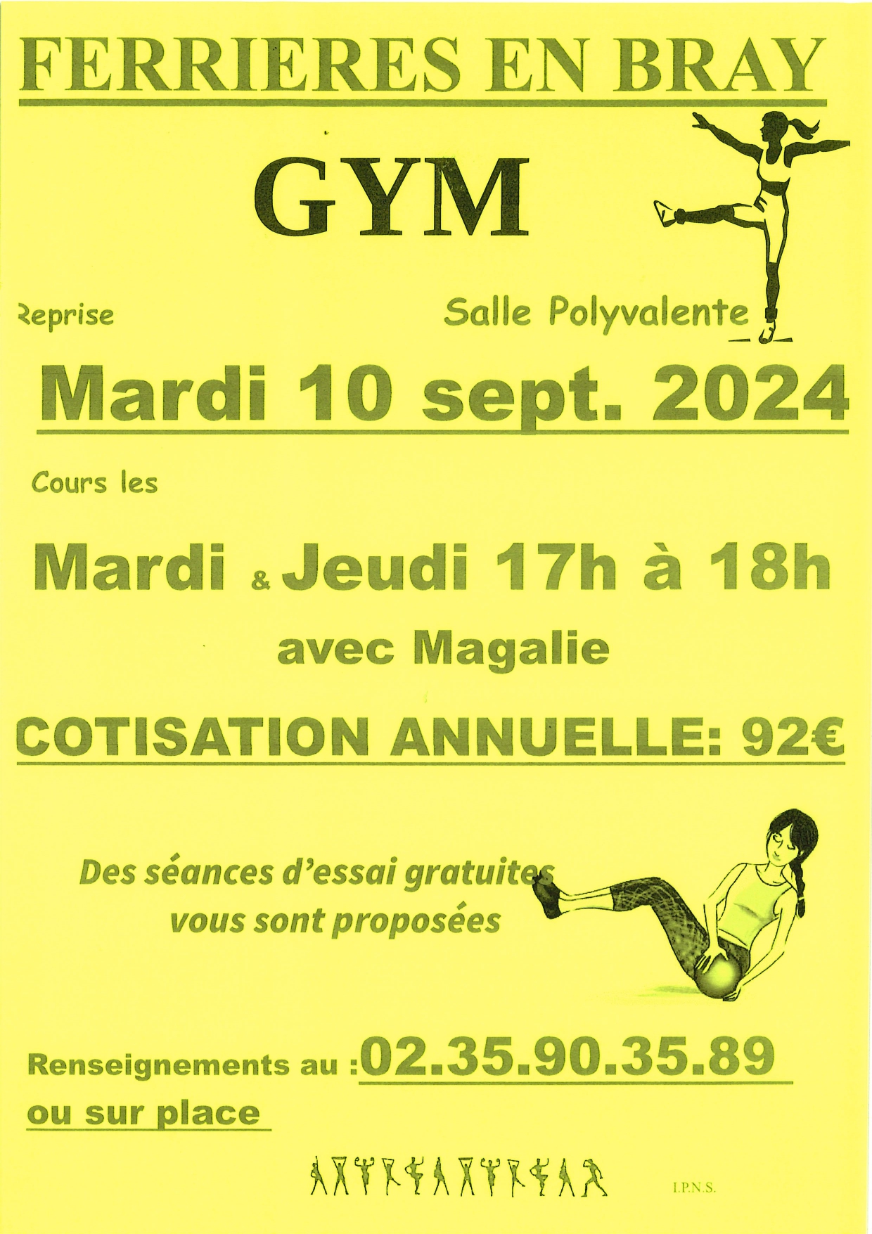 Affiche reprise gym