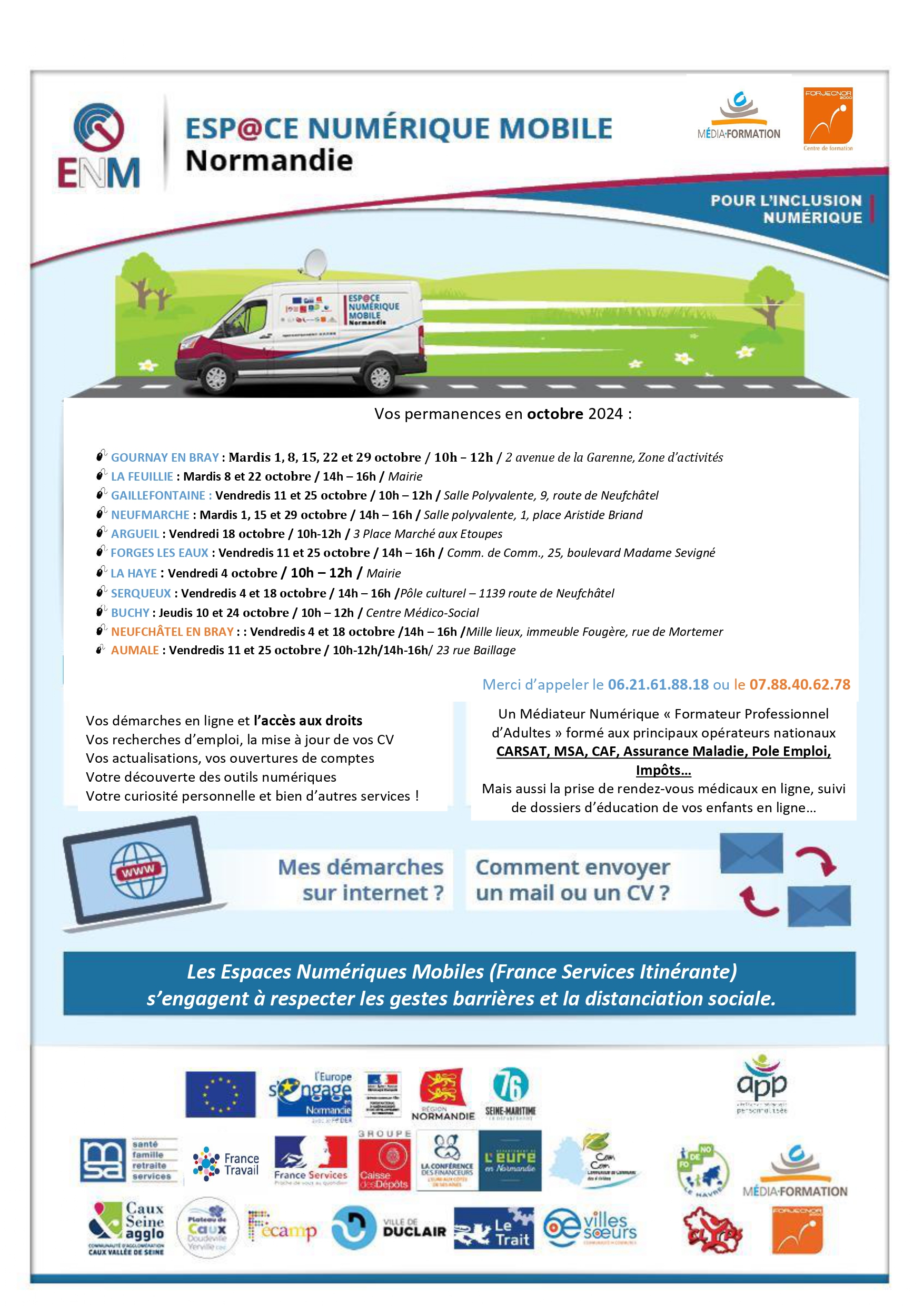 Planning Espace Numérique Mobile Octobre