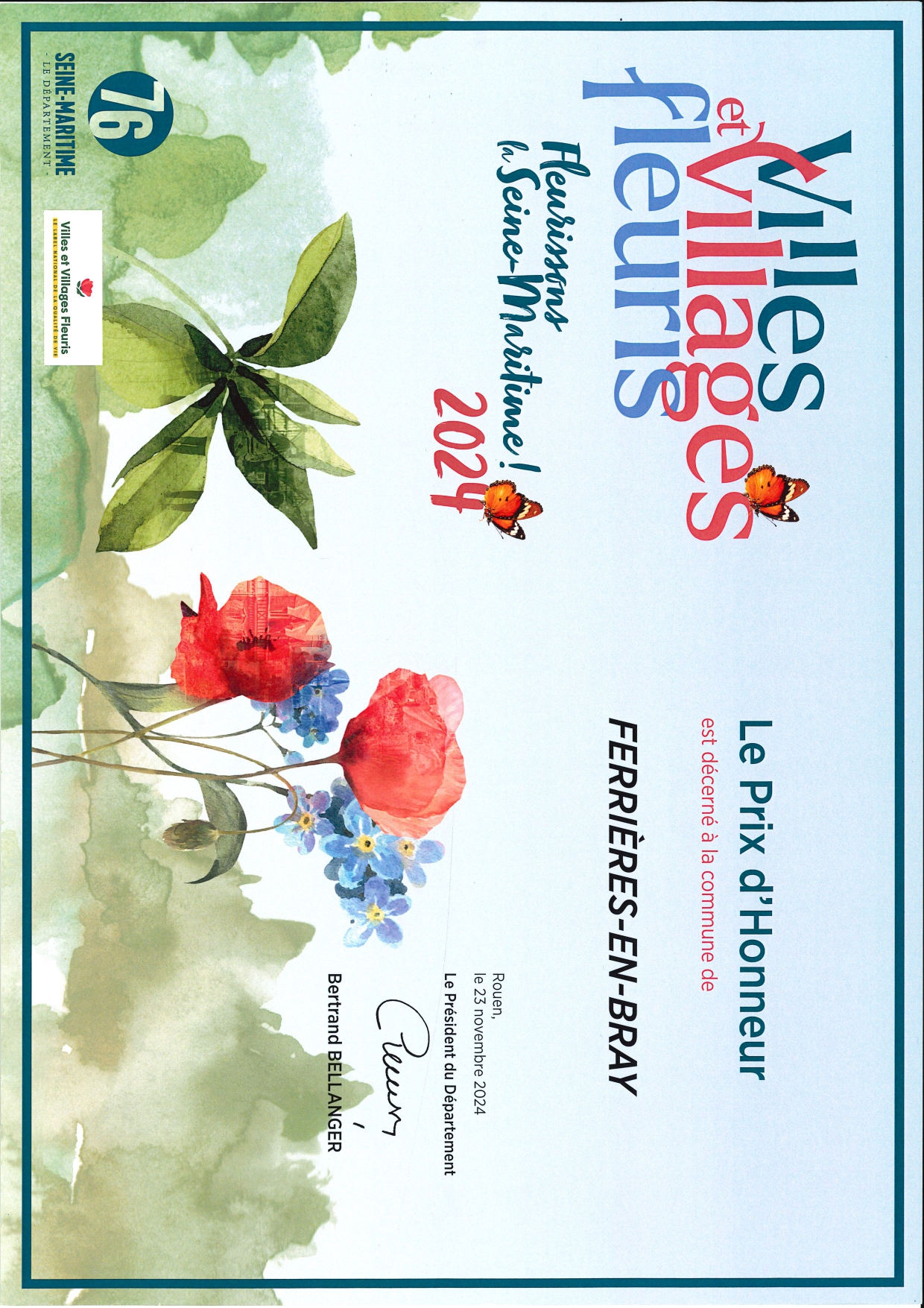 Diplome Villes et villages fleuris