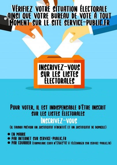 Affiche inscription liste électorale