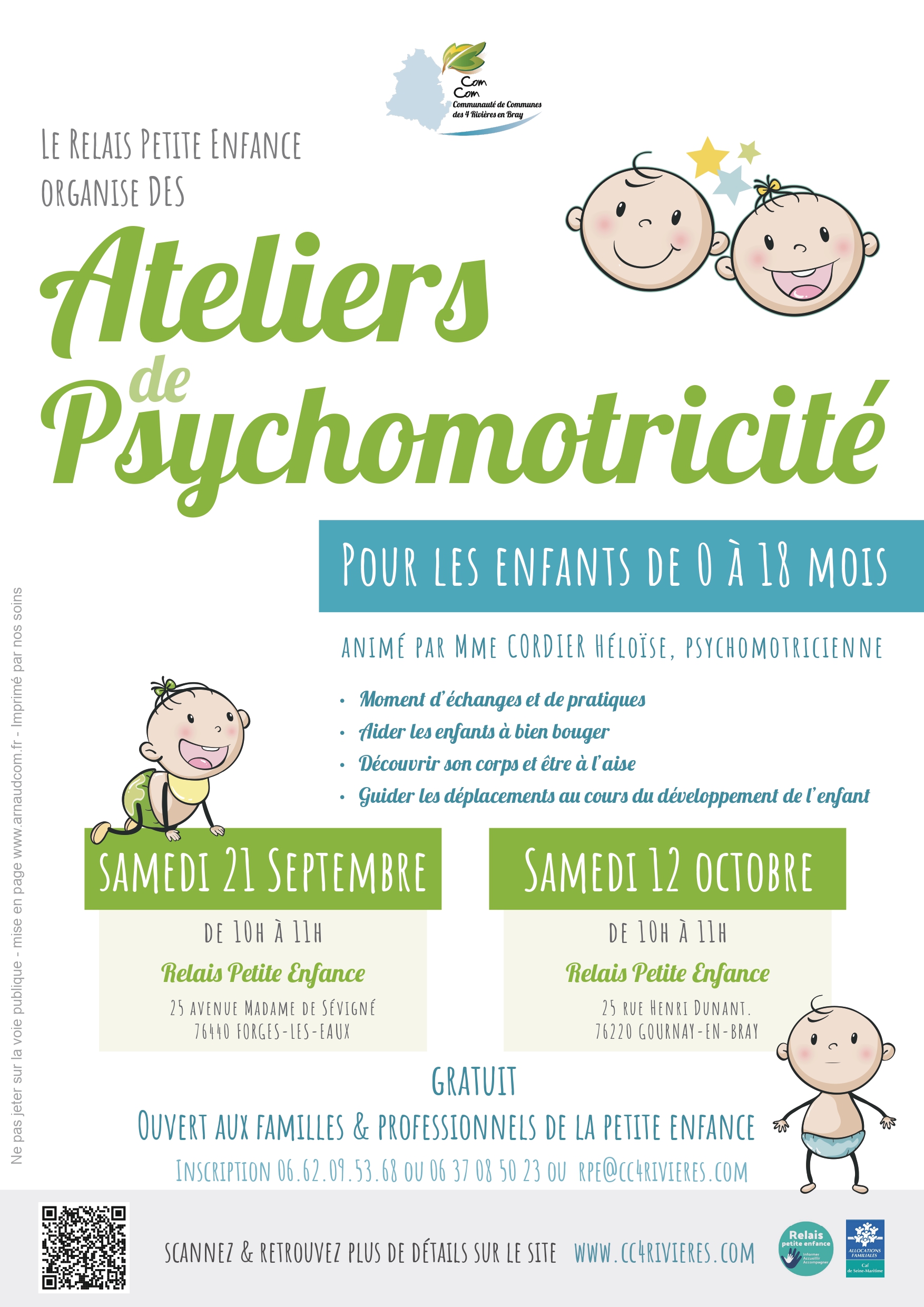 Affiche Ateliers de psychomotricité 