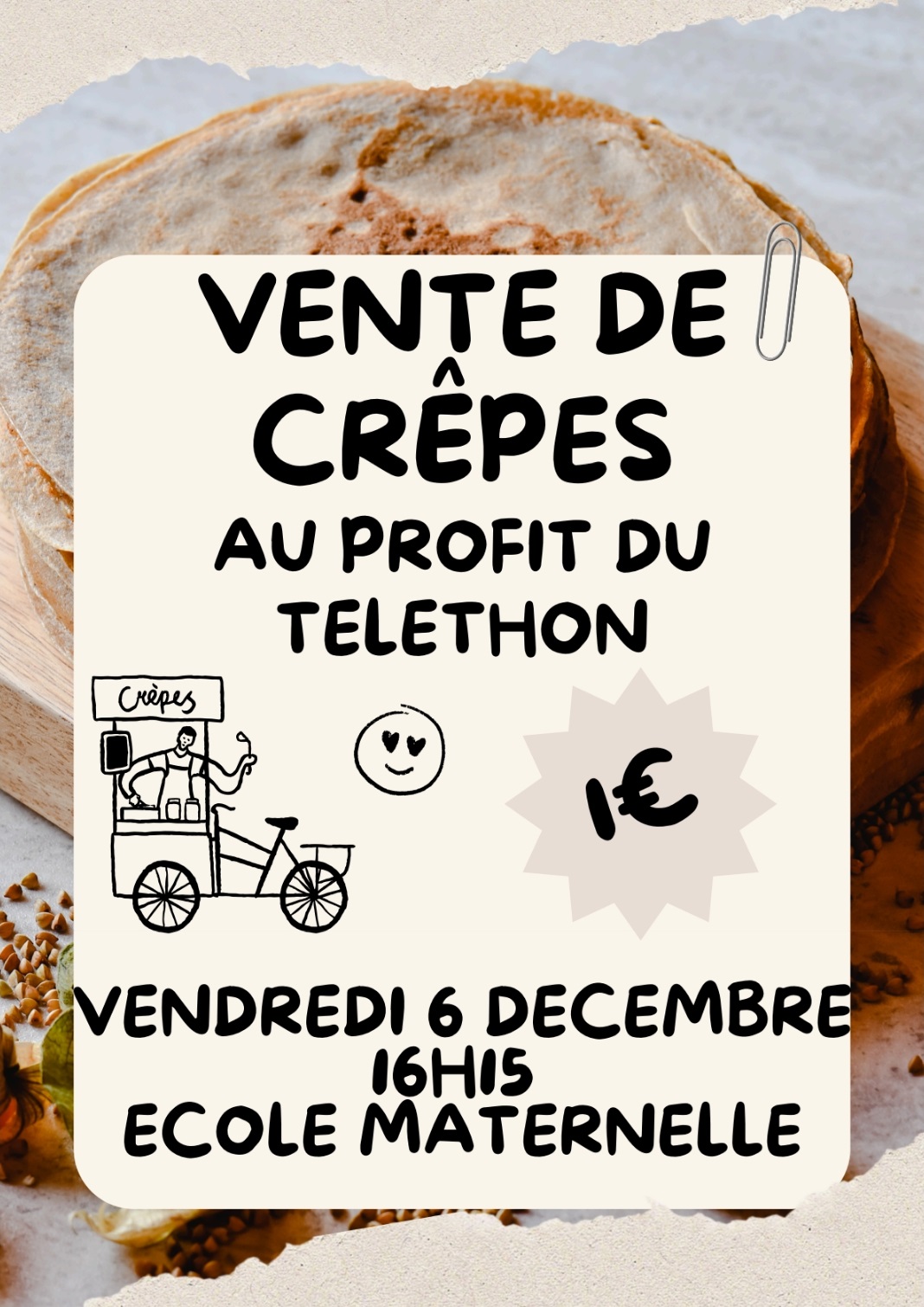 Affiche crêpes Téléthon