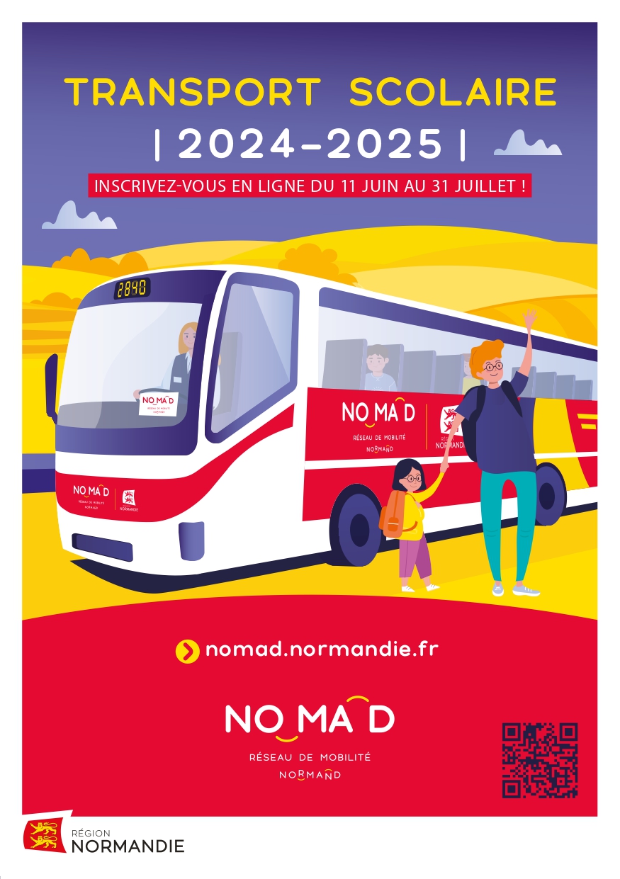 Affiche transport scolaire 2024-2025