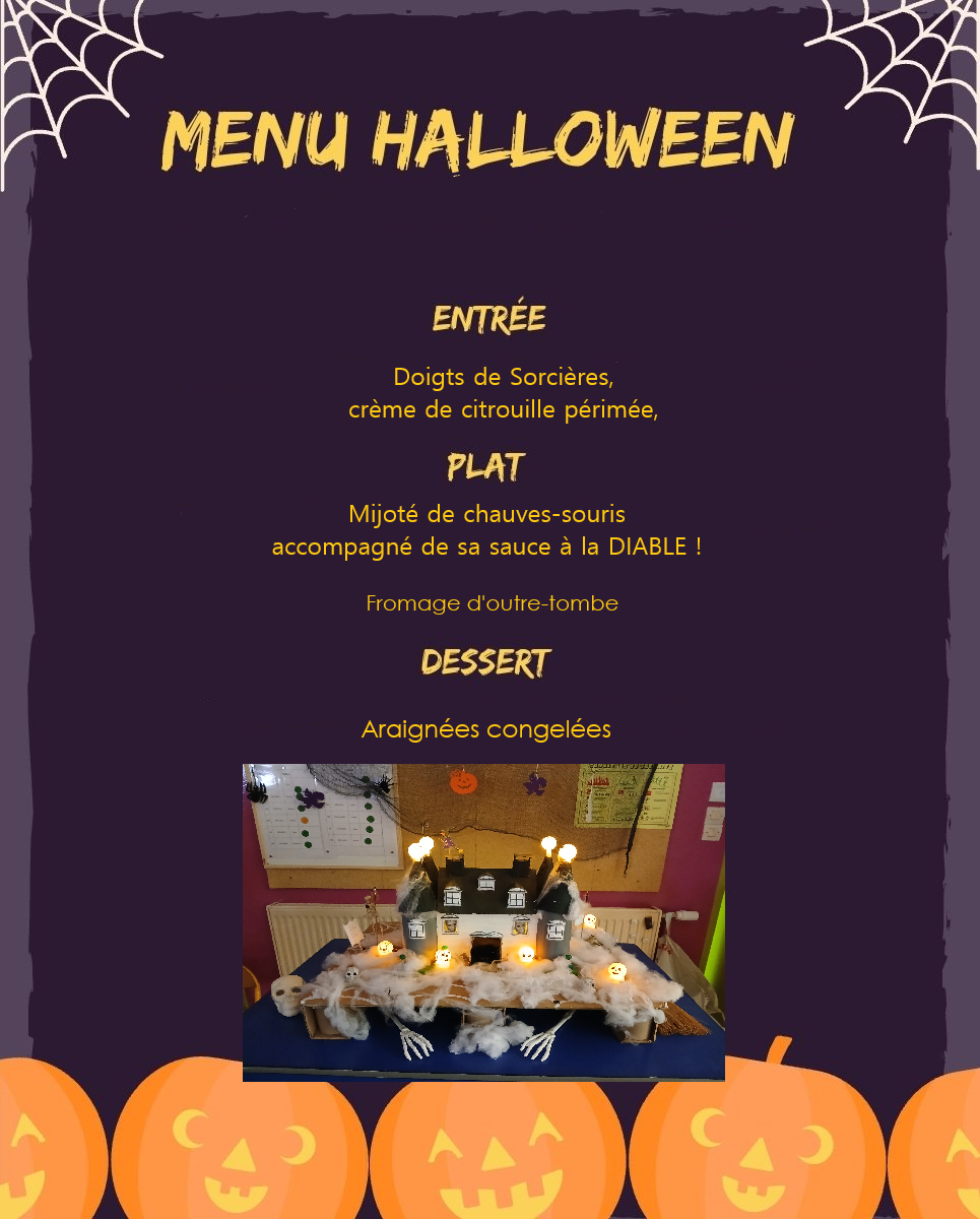 Menu d'Halloween